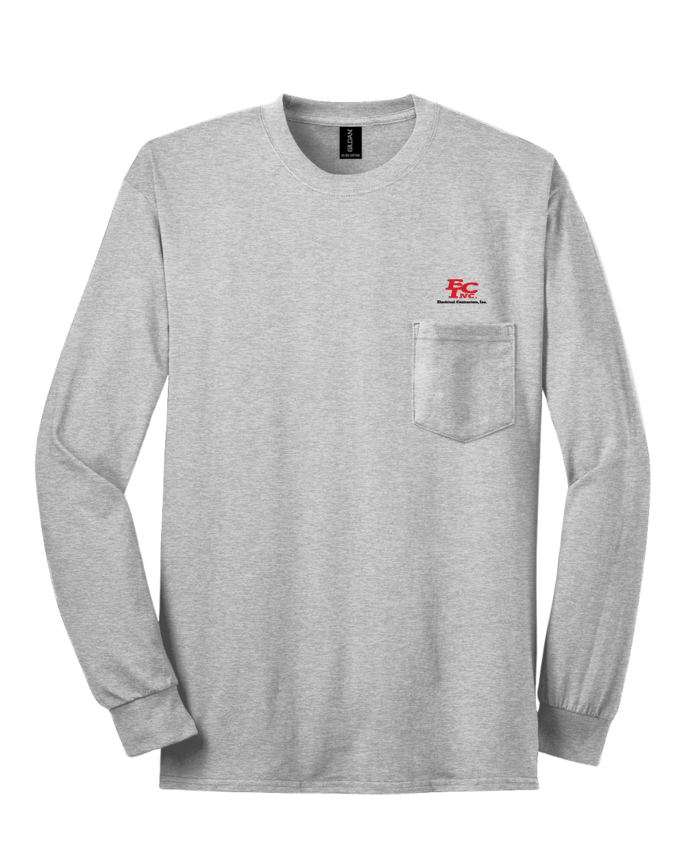 Gildan® Ultra Cotton® 100% US Cotton Long Sleeve T-Shirt with Pocket