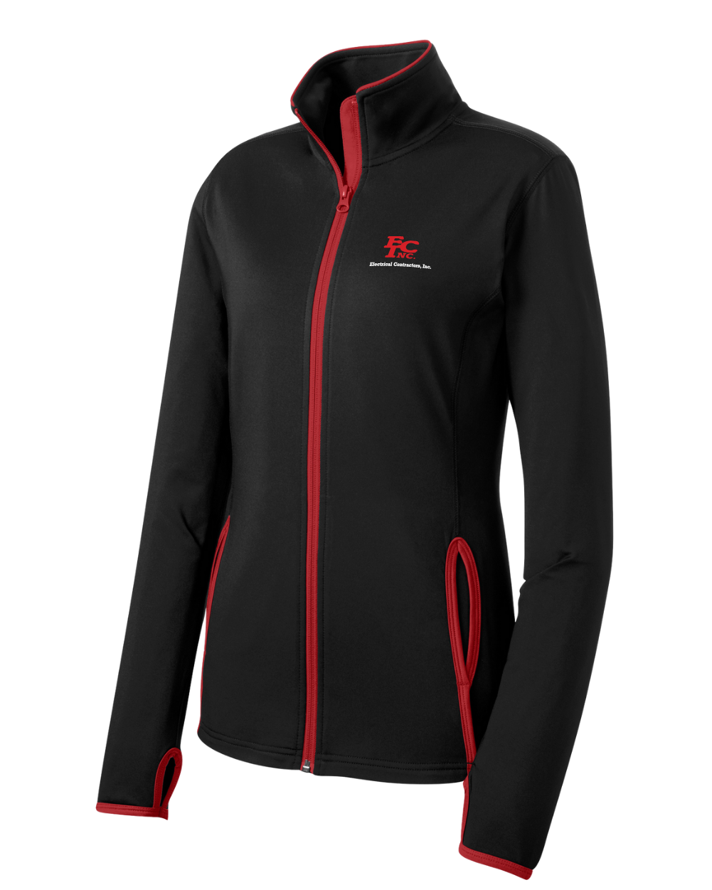 Sport-Tek® Women's Sport-Wick® Stretch Contrast Full-Zip Jacket
