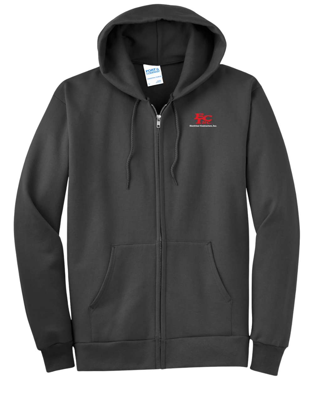 Port & Co™ Tall Essential Fleece Full-Zip Hooded Sweatshirt